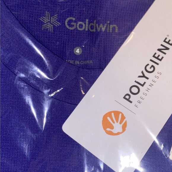 New Goldwin T-Shirt Men‎ Size Large (4) Purple Gorpcore Logo Dry Polygiene - Picture 5 of 7